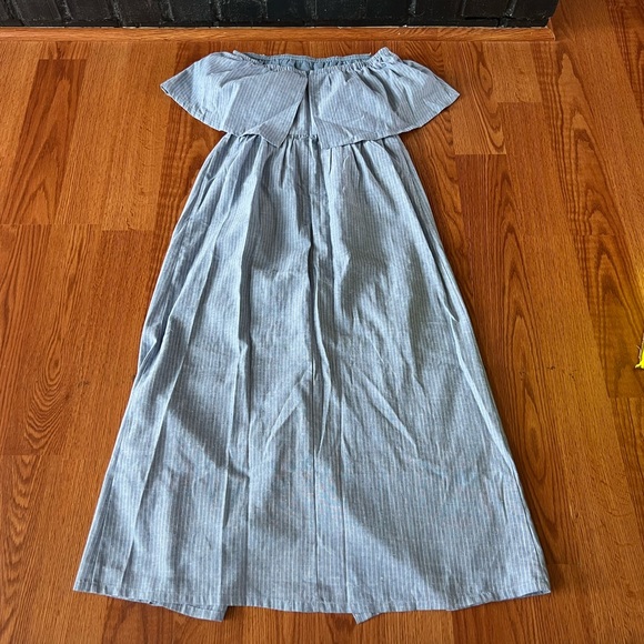 JOA Button-Front Off-Shoulder Midi Dress - Picture 4 of 5